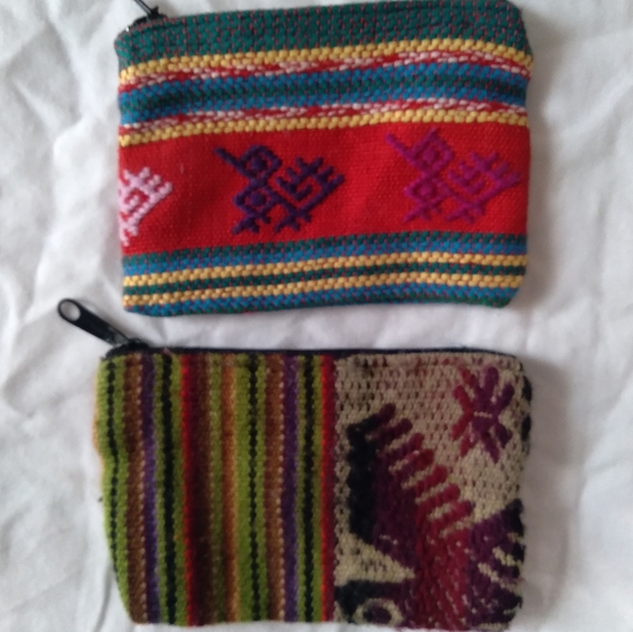 (2) Pouches - Native American Tribal Bags with Zippers - Picture 2 of 11